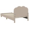 vidaXL Kinderbettgestell mit Kopfteil Hellgrau 90 x 190 cm Schafstoff