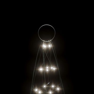 vidaXL LED-Weihnachtsbaum für Fahnenmast 200 LEDs Kaltweiß 180 cm