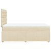 vidaXL Boxspringbett mit Matratze Creme 120x190 cm Stoff