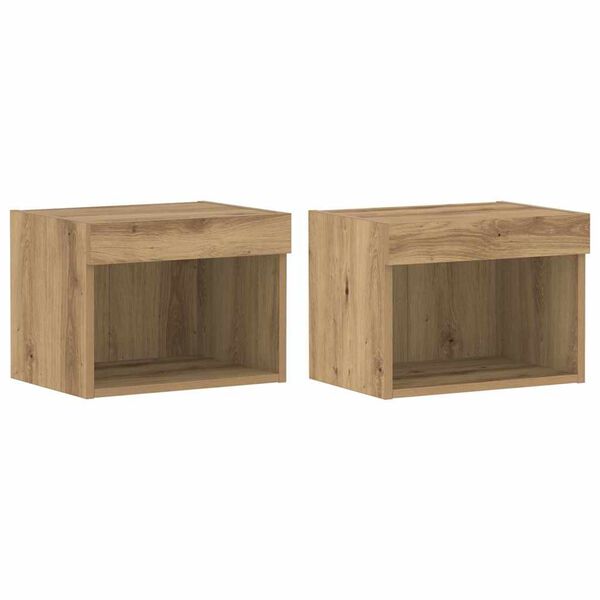vidaXL TV-Schrankset 2 pcs Artisan-Eiche 40 x 30 x 30 cm Holzwerkstoff