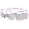 vidaXL 9-tlg. Garten-Sofagarnitur mit Kissen Beige Poly Rattan