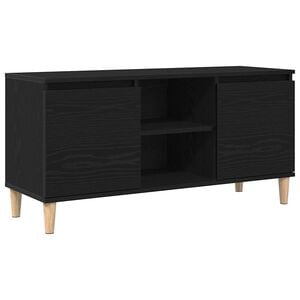 vidaXL TV-Schr&auml;nk 102 x 35 x 50 cm Schwarz Eichen-Optik Holzwerkstoff