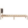 vidaXL Bettgestell mit gepolstertem Kopfteil Taupe 90 x 200 cm