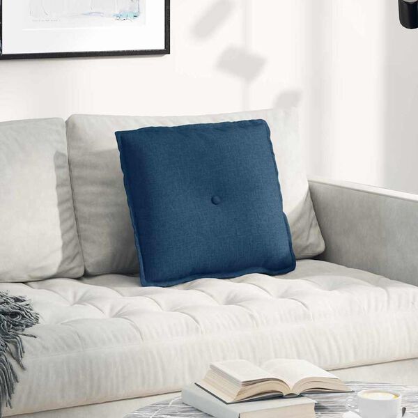 vidaXL R&uuml;ckenkissen Blau 50 x 19 x 45 cm Stoff