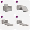 vidaXL Schlafsofa 60cm Wolkengrau Stoff