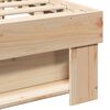 vidaXL Bettrahmen mit Kopfteil Braun 140 x 190 cm Massives Kiefernholz