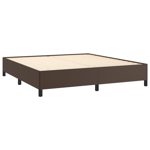 vidaXL Bettgestell Braun 180x200 cm Kunstleder
