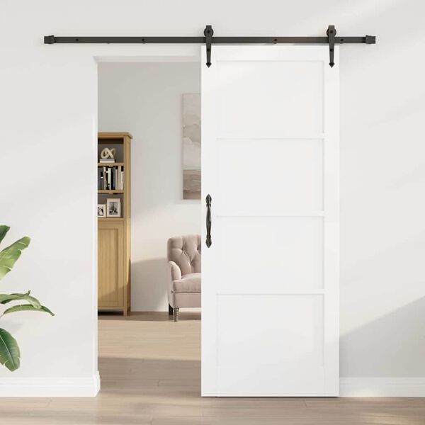 vidaXL Schiebet&uuml;r ORKDAL Wei&szlig; und Schwarz 83 x 211 cm