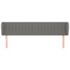 vidaXL Kopfteil mit Ohren Dunkelgrau 163x23x78/88 cm Stoff