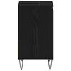 vidaXL Waschbeckenschrank mit T&uuml;r Schwarz Eichen-Optik 65 x 33 x 60 cm