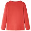 Kinder-Langarmshirt Dunkelrot 116