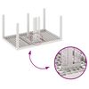 vidaXL Garten Essgruppe 7 pcs Wei&szlig; Polt Rattan