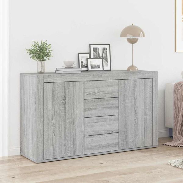 vidaXL Sideboard Graues Sonoma 120 x 36 x 69 cm Holzwerkstoff