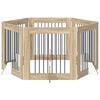 vidaXL Hundetor mit St&auml;ndern 6 pcs Sonoma-Eiche 80 x 80 cm