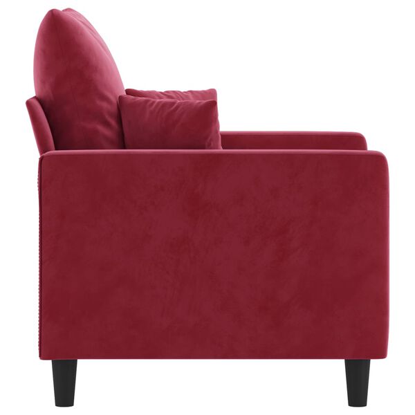 vidaXL Sessel Weinrot 60 cm Samt