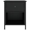 vidaXL Nachttische 2 Stk. Schwarz 40x42x50 cm Holzwerkstoff