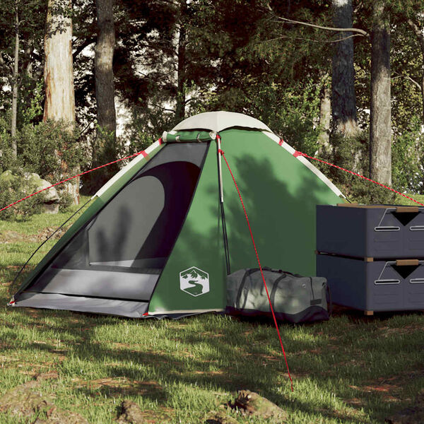 vidaXL Kuppel-Campingzelt 2 Personen Gr&uuml;n Wasserdicht