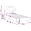 vidaXL Kinderbettgestell mit Kopfteil Creme 80 x 160 cm Samt