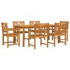 vidaXL Garten Essgruppe 7 Stk. Braun Massivholz Akazie