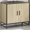 vidaXL Badezimmer-Waschbeckenschrank Sonoma-Eiche 65 x 33 x 60 cm Holzwerkstoff