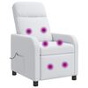 vidaXL Massage Relaxsessel Wei&szlig; Stoff