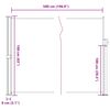 vidaXL Seitenmarkise Ausziehbar Rot 160x500 cm