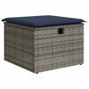 vidaXL 6-tlg. Garten-Sofagarnitur mit Kissen Schwarz Poly Rattan