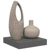 vidaXL Schweberegal Hochglanz-Grau 23x23,5x3,8 cm MDF