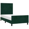 vidaXL Bettgestell ohne Matratze Dunkelgr&uuml;n 90x200 cm Samt