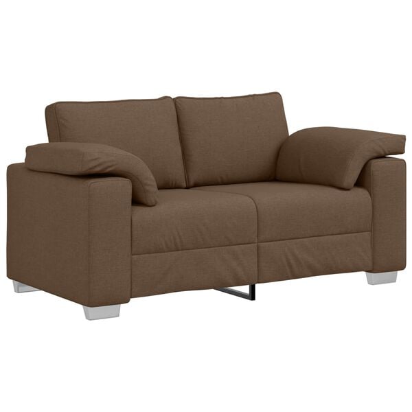 vidaXL Sofa Set 2 pcs Braun 219 x 77 x 82 cm Stoff