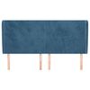 vidaXL Kopfteil mit Ohren Dunkelblau 183x23x118/128 cm Samt