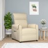 vidaXL Massagesessel mit Aufstehhilfe Creme Stoff