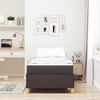 vidaXL Bettrahmen mit Matratze Dunkelbraun 90 x 190 cm Stoff