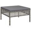 vidaXL 5-tlg. Garten-Lounge-Set mit Kissen Grau Poly Rattan