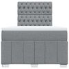 vidaXL Boxspringbett mit Matratze Hellgrau 120x200 cm Stoff