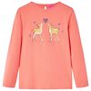 Kinder-Langarmshirt Korallenrosa 140