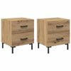 vidaXL Nachttisch 2 stk. Artisan-Eiche 40 x 35 x 47,5 cm Holzwerkstoff