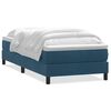 vidaXL Boxspringbett mit Matratze Dunkelblau 100x220 cm Samt