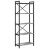 vidaXL B&uuml;cherregal Grau Sonoma 60 x 30 x 155 cm Holzwerkstoff
