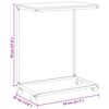 vidaXL Beistelltisch mit Rollen Wei&szlig; 55x35x70 cm Holzwerkstoff