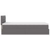 vidaXL Ottoman-Bett mit Matratze Grau 100x200 cm Kunstleder