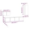 vidaXL 4-tlg. TV-Schrank-Set Wei&szlig; Holzwerkstoff