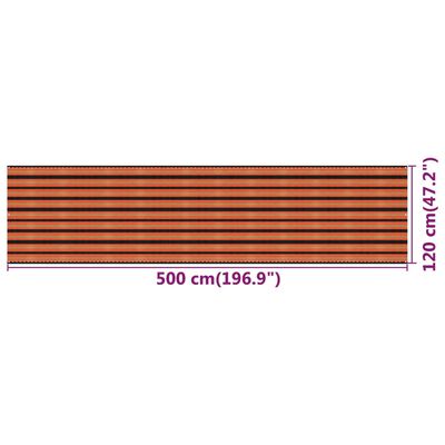 vidaXL Balkon-Sichtschutz Mehrfarbig 120x500 cm HDPE