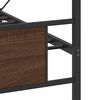 vidaXL Metallbett ohne Matratze Braun Eichen-Optik 183x213 cm