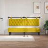vidaXL H&auml;ngevorderseite Wandmontiert Gelb 190 x 55 x 7 cm Samt