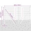 vidaXL Zaunpfosten Gr&uuml;n 50 x 1,2 m (50 mm Gitter) Stahl und PVC