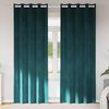 vidaXL Verdunkelungsvorh&auml;nge 2 pcs Dunkelgr&uuml;n 140 x 245 cm Samt