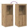 vidaXL LED-Sideboard Braun 41 x 37 x 100 cm Holzwerkstoff