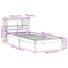 vidaXL Massivholzbett ohne Matratze 100x200 cm Kiefernholz