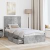 vidaXL Aufbewahrungsbett Beton Grau 75 x 190 cm Holzwerkstoff